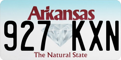 AR license plate 927KXN