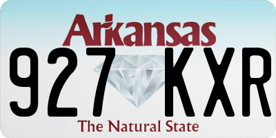 AR license plate 927KXR