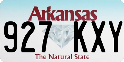 AR license plate 927KXY
