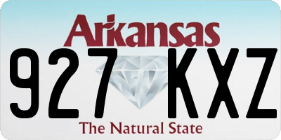 AR license plate 927KXZ
