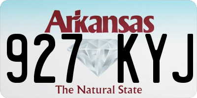 AR license plate 927KYJ