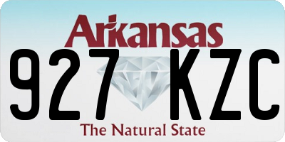 AR license plate 927KZC