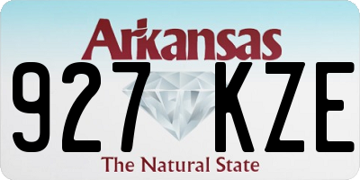 AR license plate 927KZE