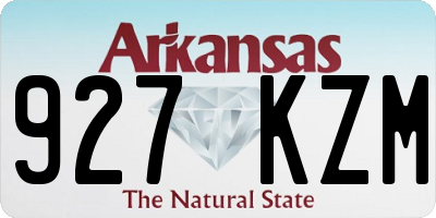 AR license plate 927KZM