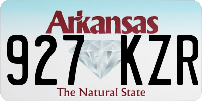 AR license plate 927KZR