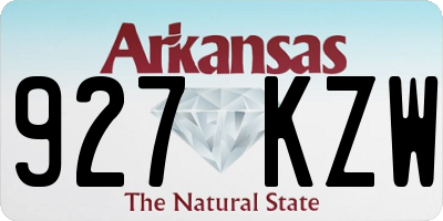 AR license plate 927KZW