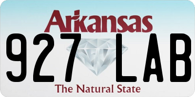 AR license plate 927LAB