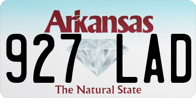 AR license plate 927LAD