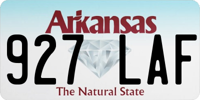 AR license plate 927LAF