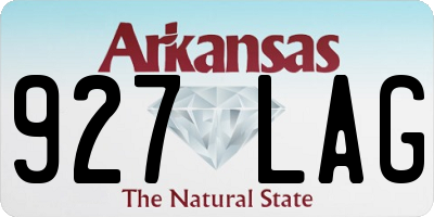 AR license plate 927LAG