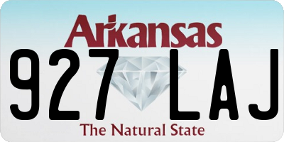 AR license plate 927LAJ