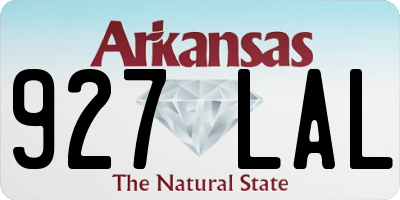 AR license plate 927LAL