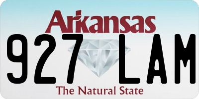 AR license plate 927LAM