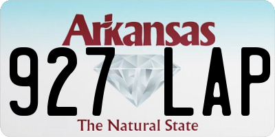 AR license plate 927LAP