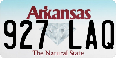 AR license plate 927LAQ