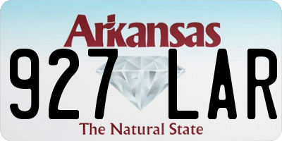 AR license plate 927LAR