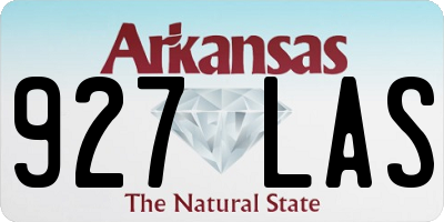 AR license plate 927LAS