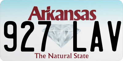 AR license plate 927LAV