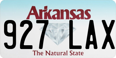 AR license plate 927LAX