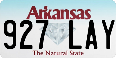 AR license plate 927LAY