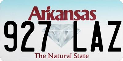 AR license plate 927LAZ