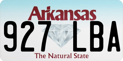 AR license plate 927LBA