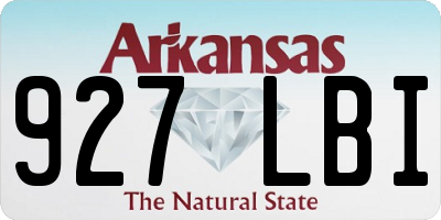 AR license plate 927LBI