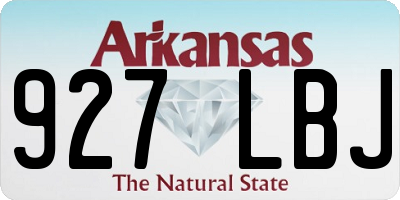 AR license plate 927LBJ