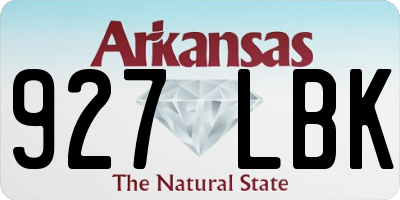 AR license plate 927LBK