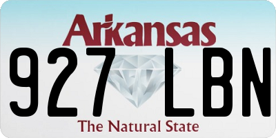 AR license plate 927LBN