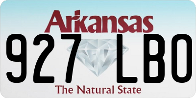 AR license plate 927LBO