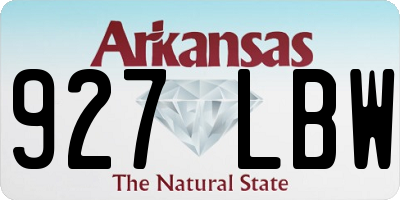 AR license plate 927LBW