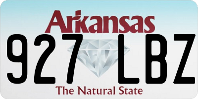 AR license plate 927LBZ