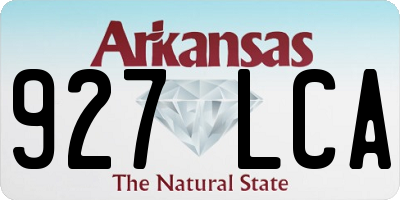AR license plate 927LCA