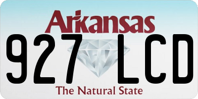 AR license plate 927LCD