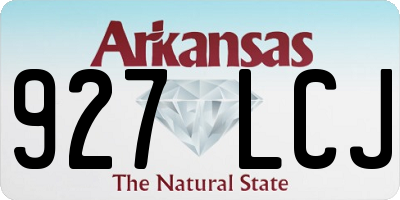 AR license plate 927LCJ