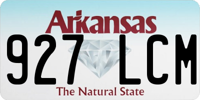 AR license plate 927LCM