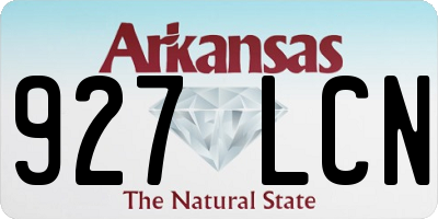 AR license plate 927LCN