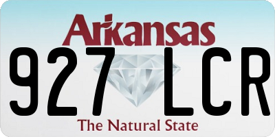 AR license plate 927LCR