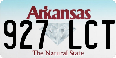 AR license plate 927LCT