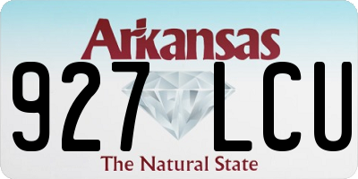 AR license plate 927LCU