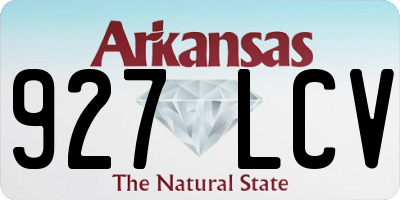 AR license plate 927LCV