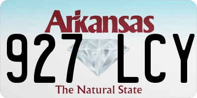 AR license plate 927LCY