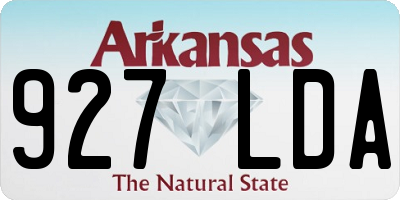 AR license plate 927LDA