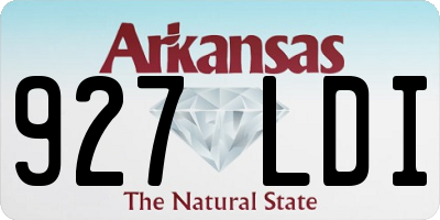AR license plate 927LDI