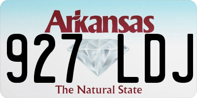 AR license plate 927LDJ