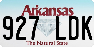 AR license plate 927LDK