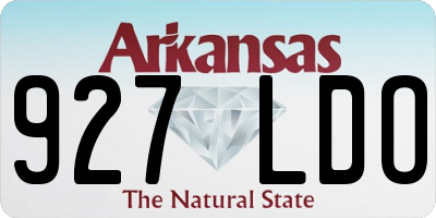 AR license plate 927LDO