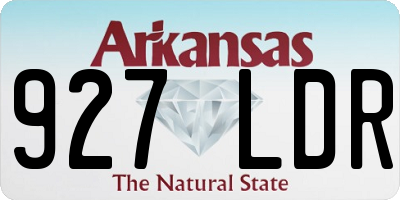 AR license plate 927LDR