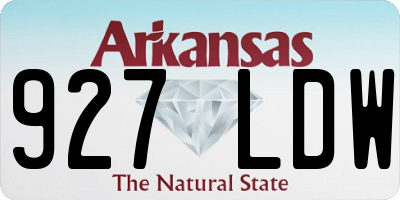 AR license plate 927LDW